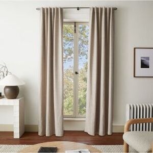 West Elm Natural Linen Blackout Curtains (48”x108”) - Single Panel